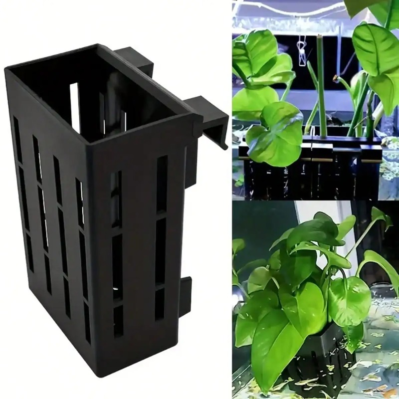Planted Aquarium Equipment - Aquarium Plant Holder Black Plastic Basket
