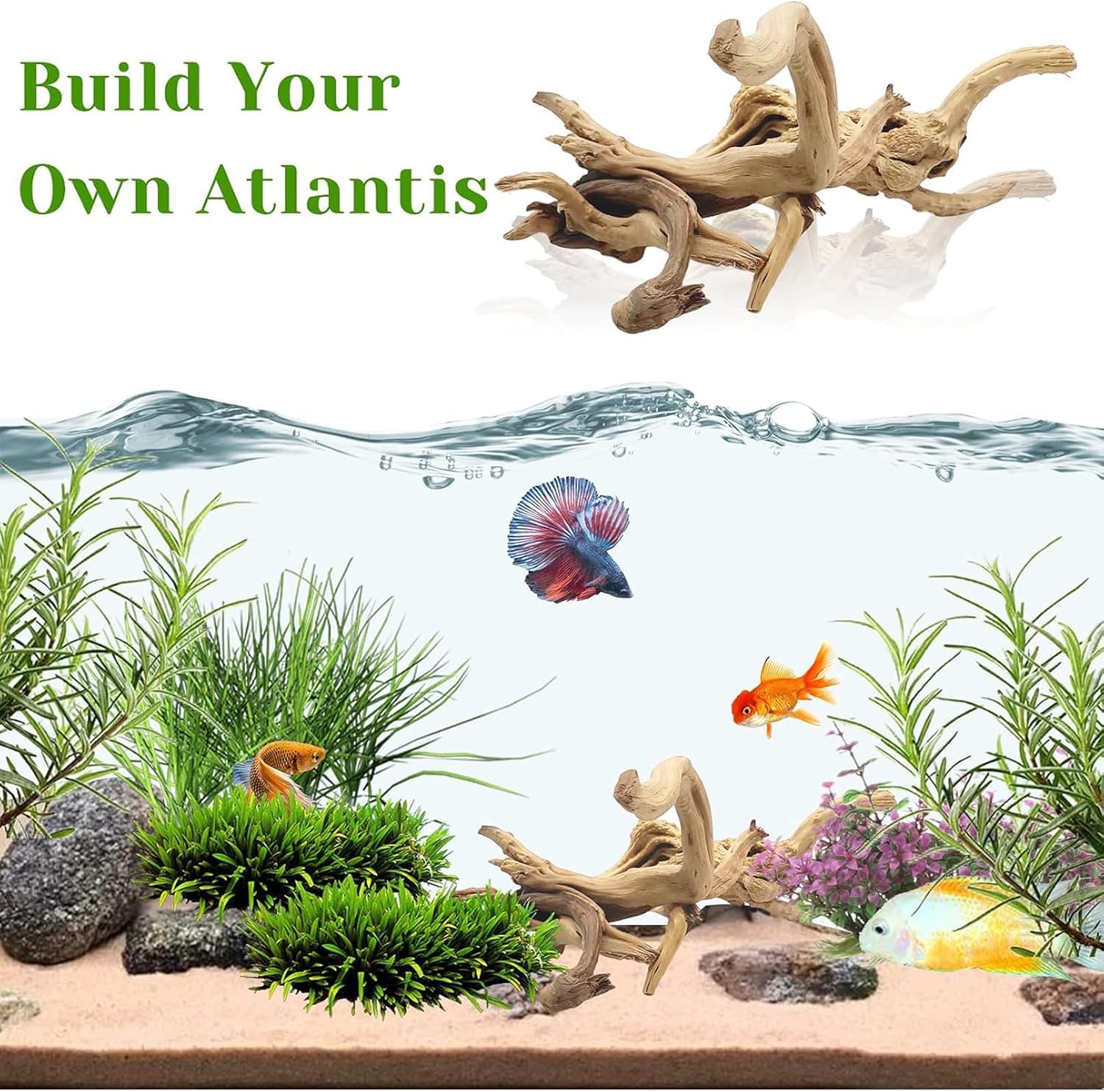 1PC  20-25CM Natural Driftwood - đánh giá và giá Aquarium Planted Substrate