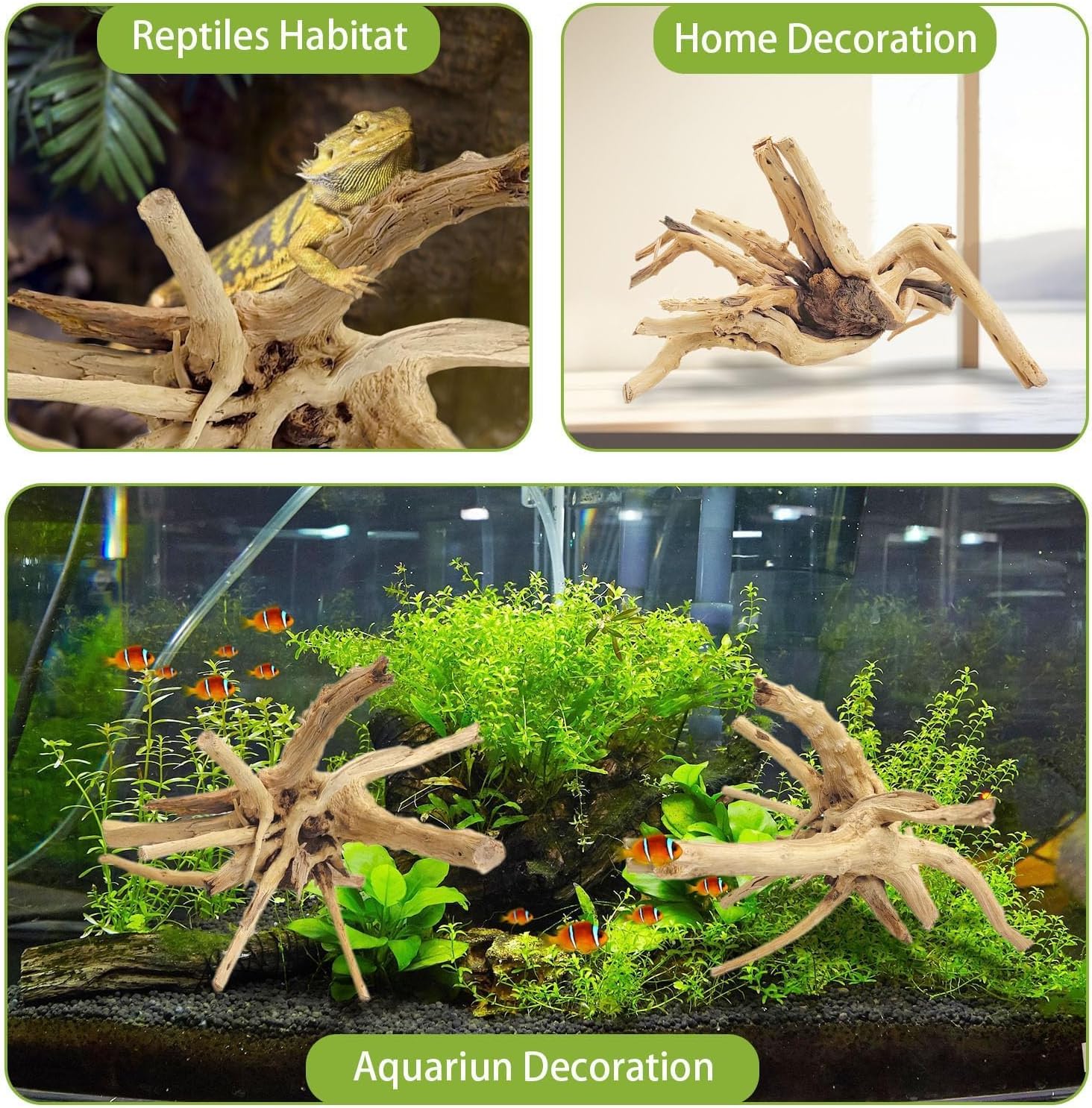 1PC  20-25CM Natural Driftwood - đánh giá và giá Aquarium Planted Substrate