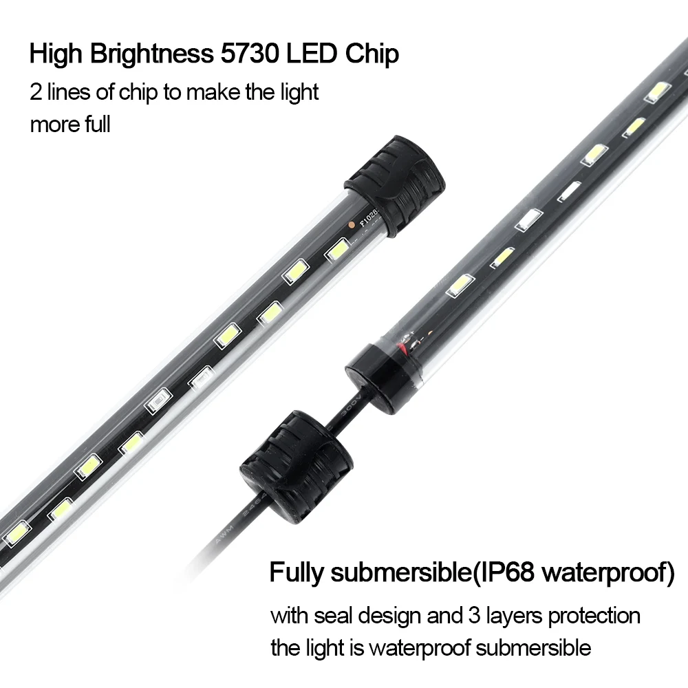 58CM  Aquarium Light LED Plant - đánh giá và giá Aquarium Planted Substrate