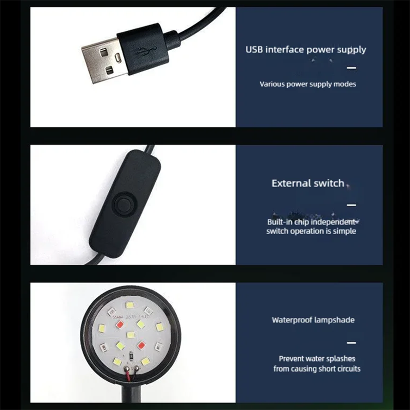 USB LED Fish Tank Clip Lamp Hi - đánh giá và giá Aquarium Plant Vitamins